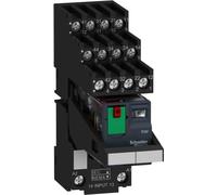 Relais miniature à enfichage Schneider Electric avec LED RXM, 4 contacts inverseurs, CA, 230 V, 6 A, bornes à vis (RXM4AB2P7PVS)