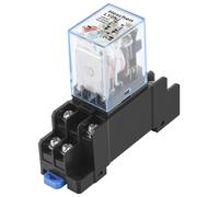 Relais multifonction, bobine 220 VAC, 10 A 24 VDC/220 VAC, double contact inverseur (DPDT), indicateur LED