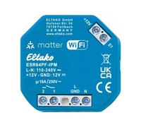 Relais de commutation à impulsion ELTAKO, IP, Matter via Wi-Fi, EnOcean en option, 1 contact à fermeture, 1 pièce.