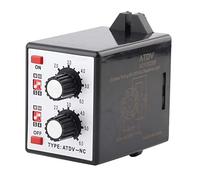 Relais temporisé double marche/arrêt bouton de commande 6S 60M AC 220V | Mise sous et hors tension à synchronisation réglable avec boîtier en plastique durable pour une commutation industrielle stab