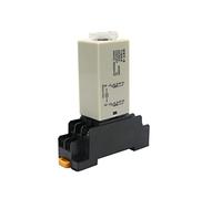 Relais temporisé H3Y-2 AC110V 220V 380V DC12V 24V avec prise de base, bouton rotatif temporisation mise sous tension DPDT 0-60 min, 50 pièces(0-60 Seconds,DC 24V)