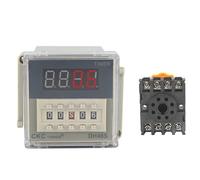 Relais temporisé programmable à LED numérique DH48S-1Z 0,01s-99h99m, base de prise AC/DC 12V, 24V, 36V, 110V, 220V, 380V, temporisateur(AC380V)