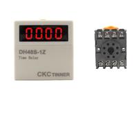 Relais temporisé programmable numérique à LED DH48S-1Z avec base de prise 12 V, 24, 220, 380, temporisation 0,01 s 99 h, ms(AC220V)
