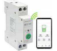 Relais Wi-Fi - Qoltec - 50881 - 63A - Rail DIN - Compteur électrique - TUYA SMART LIFE