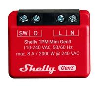 Relais Wi-Fi Shelly 1PM Mini Gen3 Contrôle de l'éclairage, Suivi de l'énergie, Encastrable