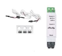 Relais Wi-Fi Shelly Pro 3EM-3CT63 Suivi de l'énergie Connectivité Wi-Fi Ethernet Montage DIN Triphasé
