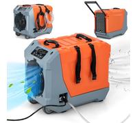 RELAX4LIFE Déshumidificateur Professionnel jusqu'à 65L/J pour 355m³, 4 Modes, Déshumidificateur d'Air Industriel avec Pompe et Tuyau de Vidange pour Sous-Sol Entrepôt Restauration (Orange)