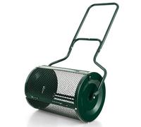 RELAX4LIFE Épandeur de Compost 75L avec Pinces Latérales et Poignée en Forme de U, Épandeur de Fumier en Maille Métallique Robuste pour la Plantation et Le Semis pour Pelouse et Jardin (75L,Vert)