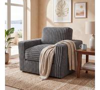 RELAX4LIFE Fauteuil Modulable 1 Place en Velours Côtelé, Chauffeuse Moderne | Sans Montage avec Housse Amovible Lavable & Fond Anti-Glisse, Mousse Haute Densité, pour Salon Studio Bureau, Charge 150 kg