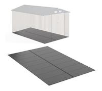 RELAX4LIFE Fondation pour Abri de Jardin de 15m³, Tapis de Sol pour abri de Jardin d'extérieur en Plastique Antidérapante et Imperméable avec Bandes Renforcées, Montage Facile