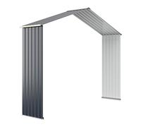 RELAX4LIFE Kit d'Extension 2m2 d'Abri de Jardin en Acier Galvanisé, Extension pour Cabanon de Jardin 8m2pour Poubelles Extérieur