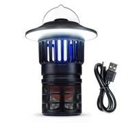 RELAX4LIFE Lampe Anti-Moustique Rechargeable, IPX4, Tue-Mouches | Piège à Insectes UV avec Éclairage LED 3 Modes, Effet Bougie, Aspiration Puissante, Couverture 100m², pour Camping et Jardin