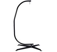 RELAX4LIFE Support Fauteuil Suspendu Pied de Hamac en Acier Robuste Revêtu en Noir Capacité Max 150KG Dimension 112x79x205CM