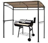 RELAX4LIFE Tonnelle de Barbecue Extérieur Auvent Tente pour Barbecue avec Étagère de Rangement & 5 Crochets Belvédère de Barbecue
