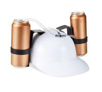 Relaxdays 10 casques de fête à boire, blancs