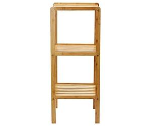 Relaxdays 10013496 Étagère En Bambou Salle De Bain 3 Niveaux 33 X 33 X 79 Cm