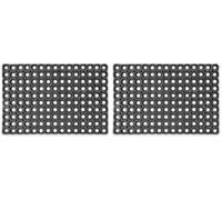 Relaxdays 10013939 Paillasson en Caoutchouc antidérapant 40 x 60 cm résistant aux intempéries Pluie Neige Tapis de Sol Porte entrée natte intérieur extérieur essuie-Pieds saleté antiglisse, Noir