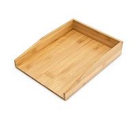 Relaxdays 10014055 Corbeille à Courrier Bambou , 6 x 25 x 33 cm | Organiseur de Bureau pour Papiers A4, Documents, HxLxP : 6x25x34 cm