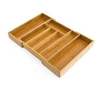 Relaxdays Organiseur de tiroir range-couverts extensible 29-48 cm bambou 5 à 7 compartiments
