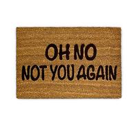 Relaxdays Paillasson en fibre de coco Oh No Not You 60 x 40 cm antidérapant marron