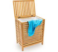 Relaxdays Panier linge corbeille bambou couvercle