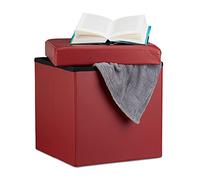 Relaxdays Tabouret pliant similicuir
