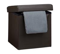 Relaxdays Tabouret pliant similicuir