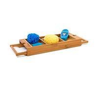 Relaxdays Pont de baignoire Tablette bain bambou