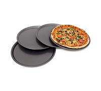 Relaxdays Lot de 4 Plaques de pizza 4 Plats pizza