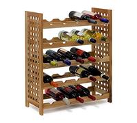 Relaxdays Étagère à vins 25 bouteilles noyer