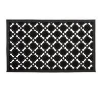 Relaxdays 10020193 Paillasson Caoutchouc Extérieure Rectangulaire Noir