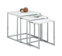 Relaxdays Table gigogne lot de 3 bois