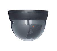 Relaxdays 10020577 Fausse Caméra Surveillance 360 Degré Lampe LED Caméra Factice, Noir