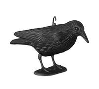 Relaxdays 10022552 Corbeau de jardin anti-pigeon, Polyéthylène, Noir, 20 x 33 x 12 cm