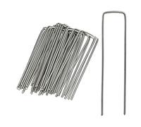 Relaxdays 10022831 Fixation Lot de 25 Sardines Tente Piquet ancrage Sol Jardin 15 cm Longueur Acier galvanisé, Argent, Silber, 0,3 x 3,5 x 15 cm