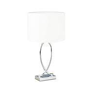 Relaxdays Lampe de table argenté abat-jour