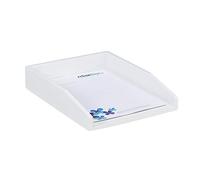 Relaxdays Corbeille à Courrier Bambou Blanc