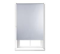Relaxdays 10023760_740 Store Enrouleur Thermique Occultant Chaînette latérale Fixation clips sans perçage, 120x160 cm, largeur tissu 116cm, blanc, 120 x 160