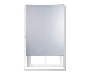 Relaxdays 10023760_740 Store Enrouleur Thermique Occultant Chaînette latérale Fixation clips sans perçage, 120x160 cm, largeur tissu 116cm, blanc, 120 x 160