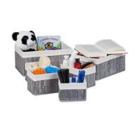 Relaxdays Set de 6 paniers de rangement