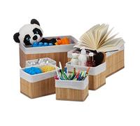 Relaxdays Set de 6 paniers de rangement