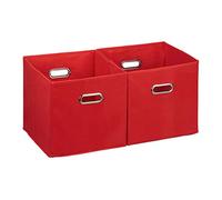 Relaxdays Boîte de rangement en tissu en lot de 2