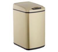 relaxdays 10026543_902 relaxdays Sensor Mülleimer 12,0 l gold