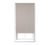 Relaxdays 10026663_731 Enrouleur, store occultant, 160x56 cm, Support Chaînette latérale, Fixation fenêtre, marron, polyester, aluminium, plastique, 160 x 60 x 4,5 cm