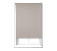Relaxdays 10026663_734 Enrouleur, store occultant, Support Chaînette latérale, Fixation fenêtre, 160x76 cm, marron, polyester, aluminium, plastique, 160 x 80 x 4,5 cm