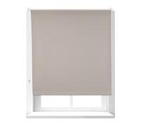 Relaxdays 10026663_739 Enrouleur, store occultant, Support Chaînette latérale, Fixation fenêtre, 160x106 cm, marron, polyester, aluminium, plastique, 160 x 110 x 4,5 cm