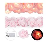 Relaxdays Guirlandes lumineuse de roses