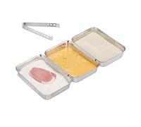 Relaxdays Ensemble de moules à panner acier inox