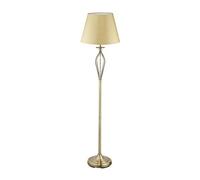 relaxdays 10028053_1100 Lampe Abat-Jour, Debout, Style Antique, décoration, Interrupteur, Douille E27, doré