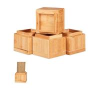 Relaxdays Lot de 4 rehausseurs diverses couleurs